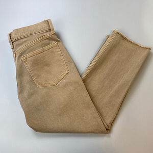 Women's GAP Tan Cheeky Straight High Rise Jeans 27 | 5 PETITE Cute Classic Ankle